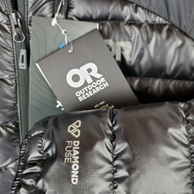 Pre-owned Outdoor Research 800 Down $279 Womens Size Medium Black Helium Jacket Coat