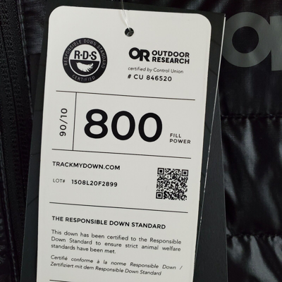 Pre-owned Outdoor Research 800 Down $279 Womens Size Medium Black Helium Jacket Coat