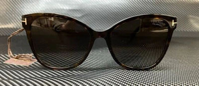 Pre-owned Tom Ford Ani Ft0844 52h Dark Havana Brown Polarized 58 Mm Women's Sunglasses