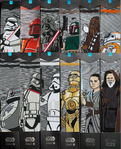 STANCE Pre-owned X Star Wars Socks Box Set 'sw Collection Box' | 13 Pair | L | Crew | In Multicolor