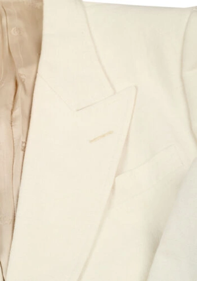 Pre-owned Gucci Off White Double Breasted Signature Sport Coat Size 52 It / 42r U.s. N...