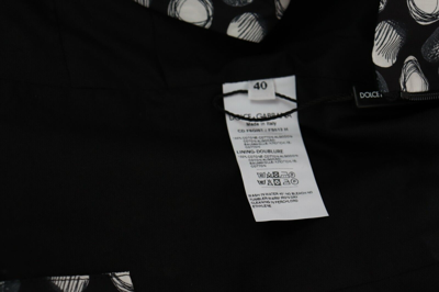 Pre-owned Dolce & Gabbana Dress Blue Geometric Cotton A-line Gown It42/ Us8 / M Rrp $1400