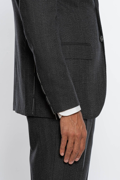 Pre-owned Luigi Borrelli $2950  Napoli Hand-sewn Dark Gray Suit Virgin Wool Slim Fit (2)