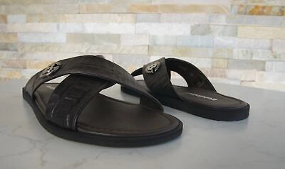 Pre-owned Baldinini Sandals Slippers Caiman Braun In Brown