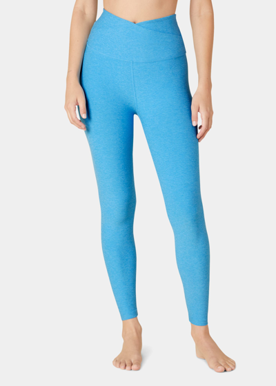 Shop Beyond Yoga At Your Leisure High-waist Leggings In Waterfall Blue He