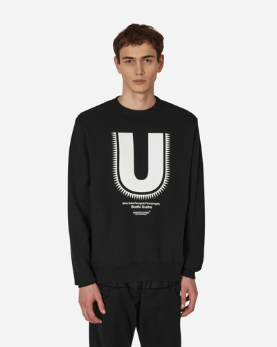 Shop Undercover Graphic Crewneck Sweatshirt In Black