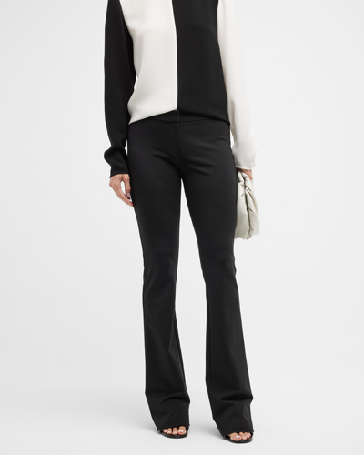 Shop Lafayette 148 Waldorf Flare Secco Stretch Pants In Black