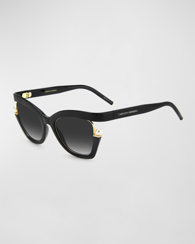 Carolina Herrera 53mm Cat Eye Sunglasses In Black