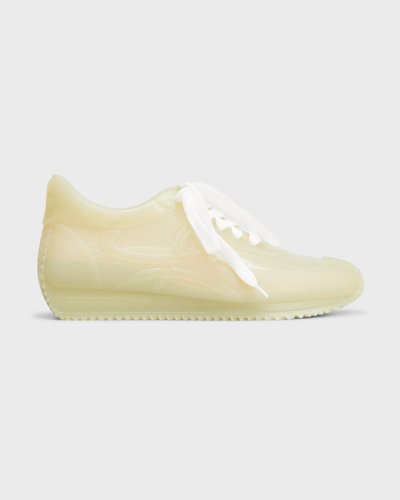 Shop Loewe Flow Retro Recycled Runner Sneakers In Light Yellow