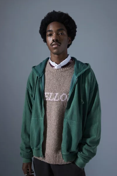 Bdg Bonfire Zip up Hoodie Sweatshirt In Green ModeSens