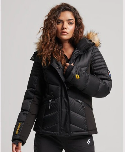 Superdry Women's Sport Snow Luxe Puffer Jacket Black | ModeSens
