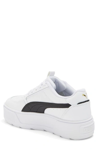 Puma Karmen Rebelle Platform Sneaker In  White- Black