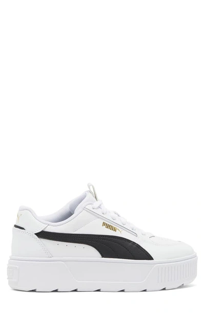 Puma Karmen Rebelle Platform Sneaker In  White- Black