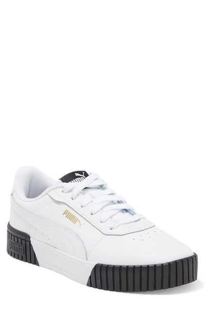 Shop Puma Carina 2.0 Sneaker In White-white-team Gold-black