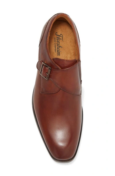 Florsheim Ravello Leather Monk Strap Shoe In Cognac