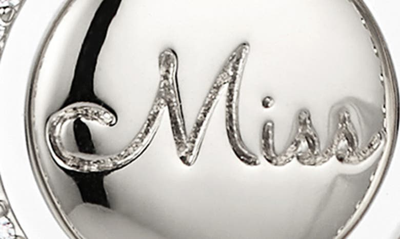 Nadri Smitten Miss/mrs. Pendant Necklace In Rhodium