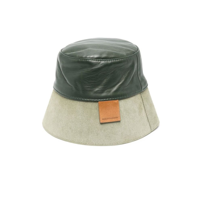 RUSLAN BAGINSKIY GREEN LAMPSHADE LEATHER BUCKET HAT BCT007LSULRU18309917
