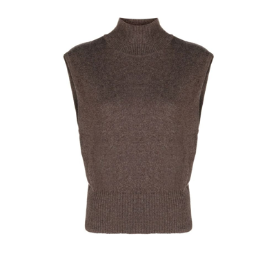 Shop Reformation Brown Arco Cashmere Sweater Vest