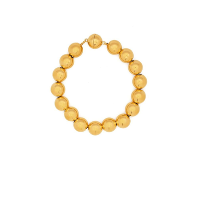 Shop Jil Sander Gold-tone Beaded Bracelet