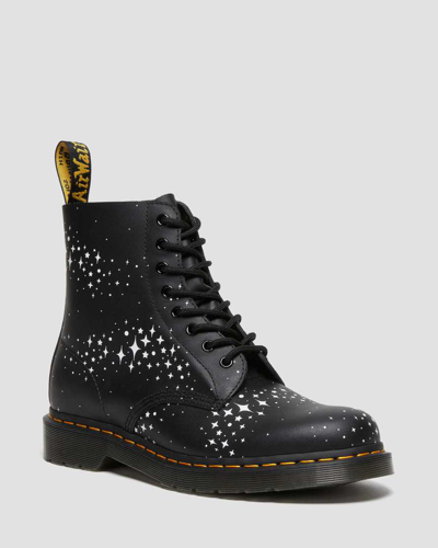 Shop Dr. Martens' 1460 Pascal Stars Leather Lace Up Boots In Black