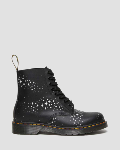 Shop Dr. Martens' 1460 Pascal Stars Leather Lace Up Boots In Black