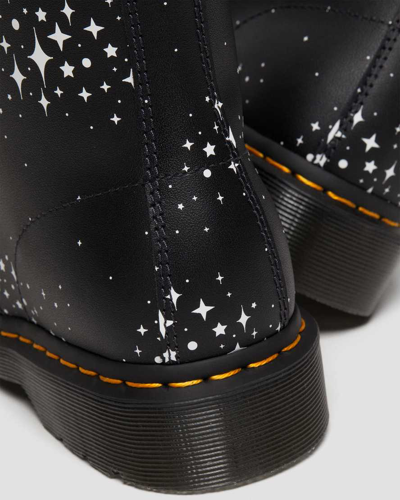 Shop Dr. Martens' 1460 Pascal Stars Leather Lace Up Boots In Black