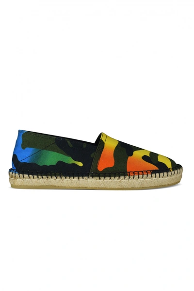 Valentino Camouflage Print Canvas Espadrillas