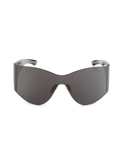 Shop Balenciaga Women's 68mm Shield Sunglasses In Grey