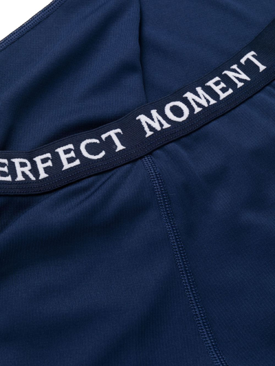 Shop Perfect Moment Logo-waist Ski Leggings In Blau