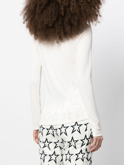 Shop Perfect Moment Logo-print Thermal Ski Top In Nude