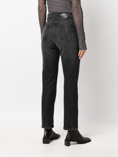 Shop Ami Alexandre Mattiussi High-waisted Straight-leg Jeans In Black
