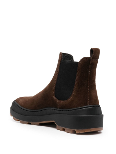 Camper Elasticated-panel Ankle Boots In Brown