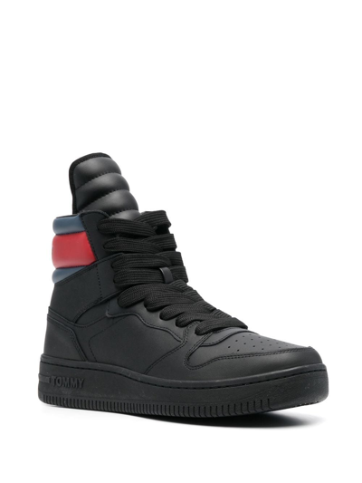 Tommy Jeans High-top Lace-up Sneakers In Schwarz