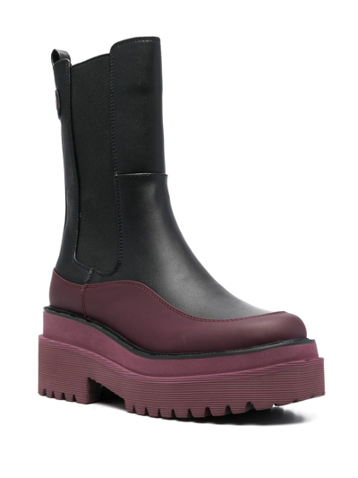 Liu •jo Two-tone Beatles Ankle Boots In Schwarz