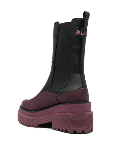Liu •jo Two-tone Beatles Ankle Boots In Schwarz