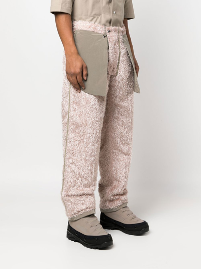 Craig Green Pink And Grey Fleece Straight-leg Trousers In Rosa