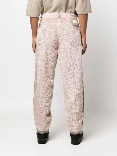 Shop Craig Green Textured-finish Straight-leg Trousers In Rosa