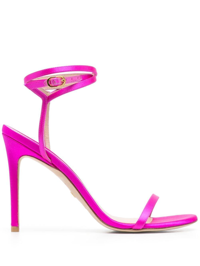 Stuart Weitzman High Heel Sandals With Strappy Ankle Strap In Pink