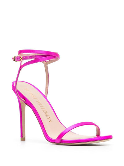 Stuart Weitzman High Heel Sandals With Strappy Ankle Strap In Pink