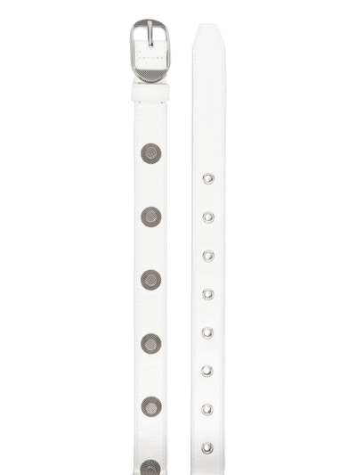 Shop Balenciaga Le Cagole Studded Belt In Weiss