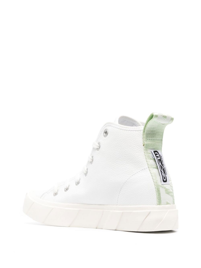 Shop Off-white Mid Vulcanized Sneakers In White White