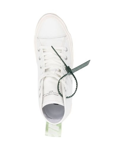 Shop Off-white Mid Vulcanized Sneakers In White White