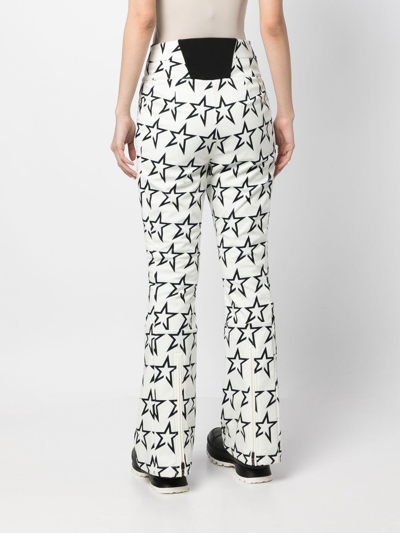 Shop Perfect Moment Aurora Star-print Ski Trousers In Weiss