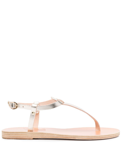 Shop Ancient Greek Sandals Logo Open-toe Sandals In Gold