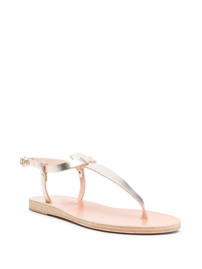 Shop Ancient Greek Sandals Logo Open-toe Sandals In Gold