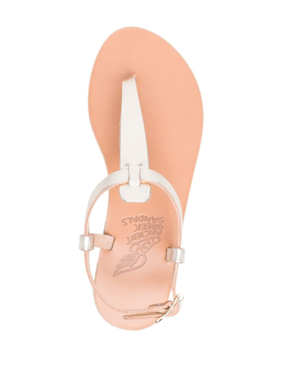 Ancient Greek Sandals Logo Open-toe Sandals In Gold