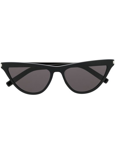 Shop Saint Laurent Cat Eye-frame Sunglasses In Black