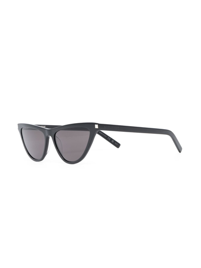 Shop Saint Laurent Cat Eye-frame Sunglasses In Black