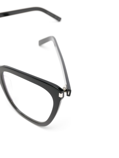 Saint Laurent Cat-eye Frame Eyeglasses In Black