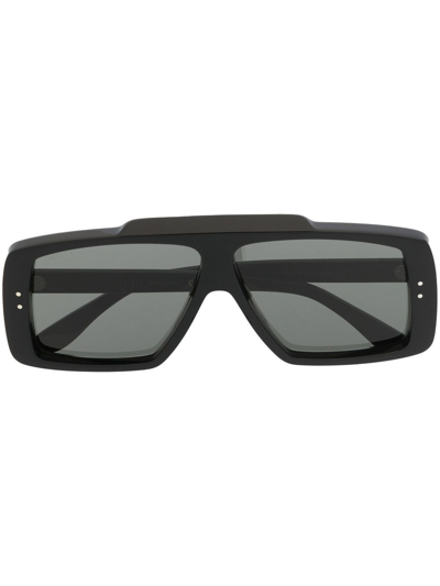 Shop Gucci Oversized Sunglasses In Schwarz